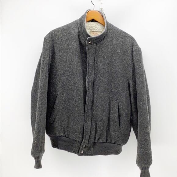 Vintage The Fox Collection wool blend bomber jacket made in the USA size XL